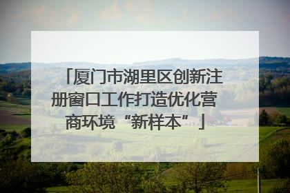 厦门市湖里区创新注册窗口工作打造优化营商环境“新样本”