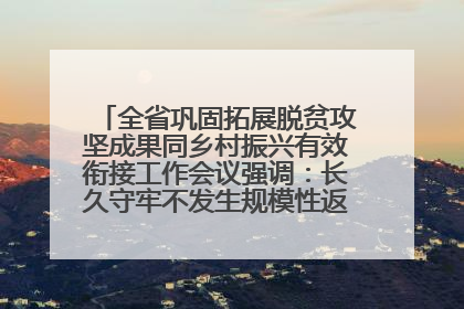 全省巩固拓展脱贫攻坚成果同乡村振兴有效衔接工作会议强调：长久守牢不发生规模性返贫致贫底线 王宁出席并讲话 王予波主持