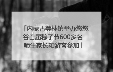 内蒙古美林镇举办悠悠谷首届粽子节600多名师生家长和游客参加