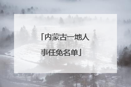 内蒙古一地人事任免名单