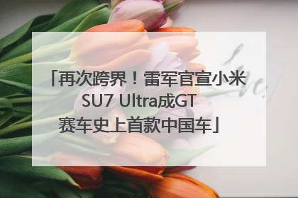 再次跨界！雷军官宣小米SU7 Ultra成GT赛车史上首款中国车