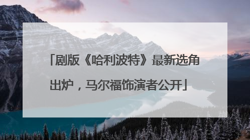 剧版《哈利波特》最新选角出炉，马尔福饰演者公开