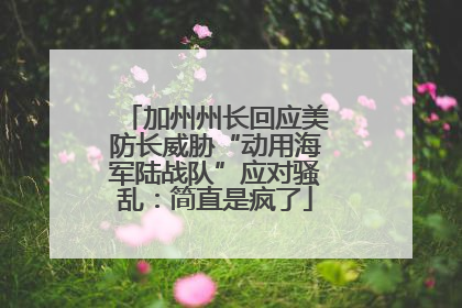 加州州长回应美防长威胁“动用海军陆战队”应对骚乱：简直是疯了