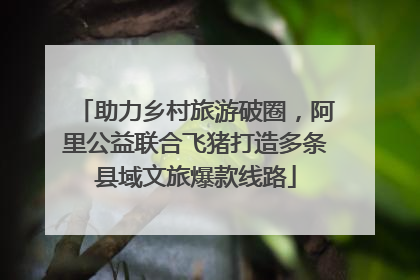 助力乡村旅游破圈，阿里公益联合飞猪打造多条县域文旅爆款线路