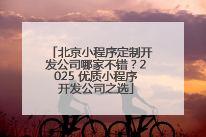 北京小程序定制开发公司哪家不错？2025 优质小程序开发公司之选