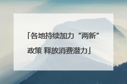 各地持续加力“两新”政策 释放消费潜力