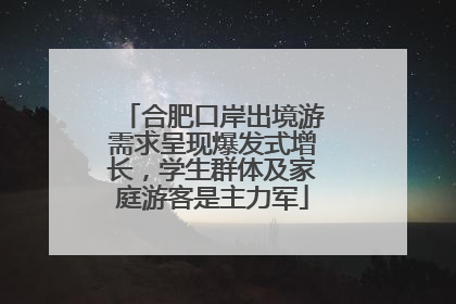 合肥口岸出境游需求呈现爆发式增长，学生群体及家庭游客是主力军