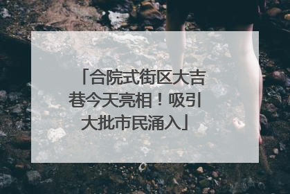 合院式街区大吉巷今天亮相！吸引大批市民涌入