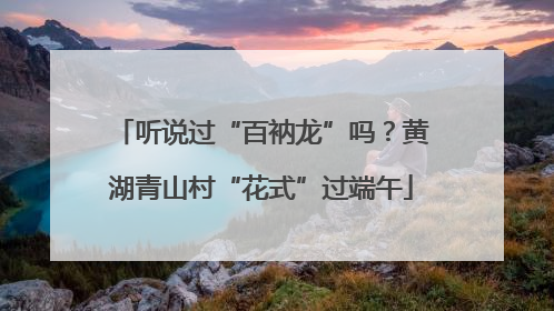 听说过“百衲龙”吗？黄湖青山村“花式”过端午