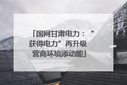 国网甘肃电力：“获得电力”再升级 营商环境添动能