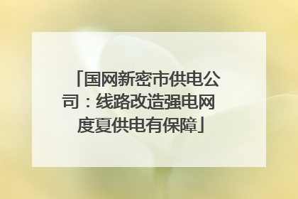 国网新密市供电公司：线路改造强电网 度夏供电有保障