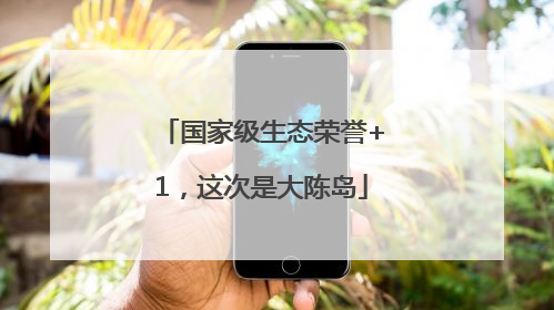 国家级生态荣誉+1，这次是大陈岛
