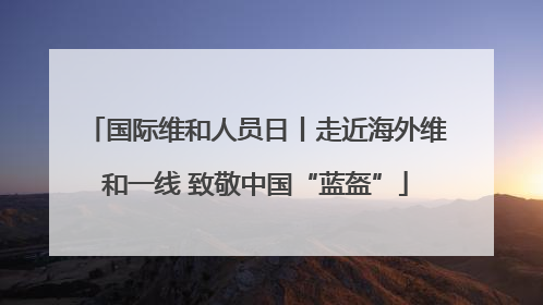 国际维和人员日丨走近海外维和一线 致敬中国“蓝盔”