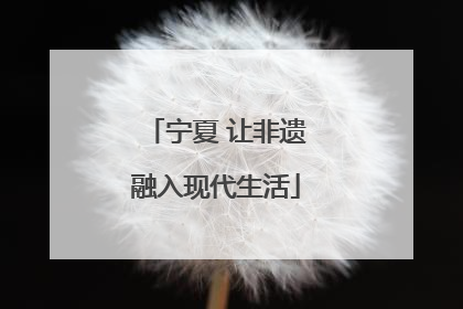 宁夏 让非遗融入现代生活