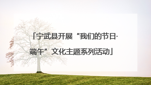 宁武县开展“我们的节日·端午”文化主题系列活动