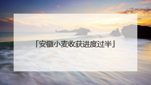 安徽小麦收获进度过半