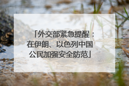 外交部紧急提醒：在伊朗、以色列中国公民加强安全防范