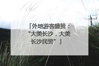 外地游客盛赞：“大美长沙，大美长沙民警”