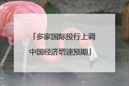 多家国际投行上调中国经济增速预期