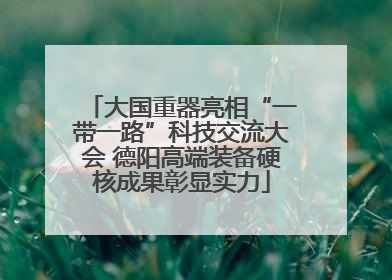 大国重器亮相“一带一路”科技交流大会 德阳高端装备硬核成果彰显实力