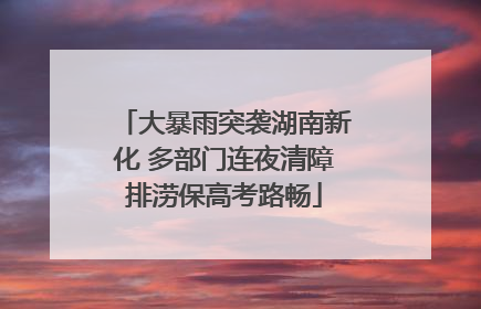 大暴雨突袭湖南新化 多部门连夜清障排涝保高考路畅