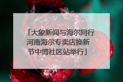大象新闻与海尔同行 河南海尔专卖店换新节中博社区站举行