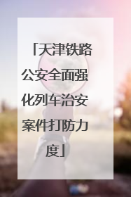 天津铁路公安全面强化列车治安案件打防力度
