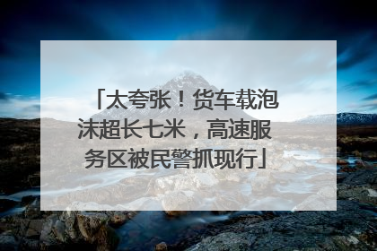 太夸张！货车载泡沫超长七米，高速服务区被民警抓现行