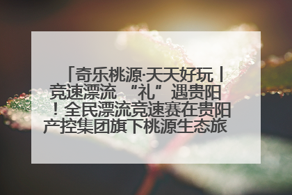 奇乐桃源·天天好玩丨竞速漂流 “礼”遇贵阳！全民漂流竞速赛在贵阳产控集团旗下桃源生态旅游度假区举行