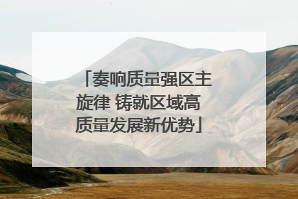 奏响质量强区主旋律 铸就区域高质量发展新优势