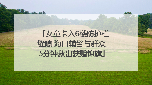 女童卡入6楼防护栏缝隙 海口辅警与群众5分钟救出获赠锦旗