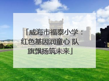 威海市福泰小学：红色基因润童心 队旗飘扬筑未来