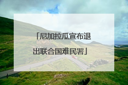 尼加拉瓜宣布退出联合国难民署