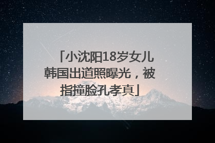 小沈阳18岁女儿韩国出道照曝光，被指撞脸孔孝真