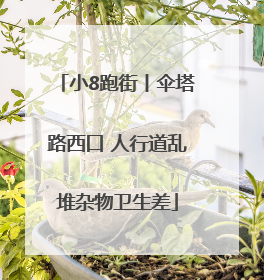 小8跑街丨伞塔路西口 人行道乱堆杂物卫生差