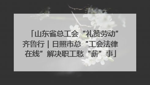 山东省总工会“礼赞劳动”齐鲁行｜日照市总“工会法律在线”解决职工愁“薪”事