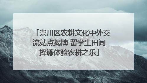 崇川区农耕文化中外交流站点揭牌 留学生田间挥镰体验农耕之乐