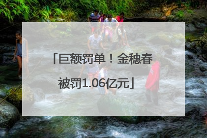 巨额罚单！金穗春被罚1.06亿元