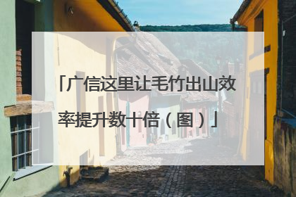 广信这里让毛竹出山效率提升数十倍（图）