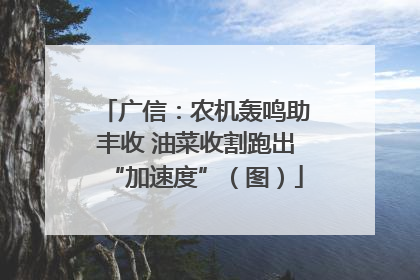 广信：农机轰鸣助丰收 油菜收割跑出“加速度”（图）