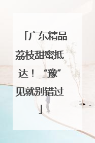 广东精品荔枝甜蜜抵达！“豫”见就别错过