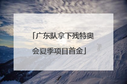 广东队拿下残特奥会夏季项目首金
