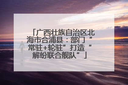 广西壮族自治区北海市合浦县：部门“常驻+轮驻”打造“解纷联合舰队”