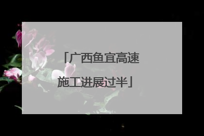 广西鱼宜高速施工进展过半
