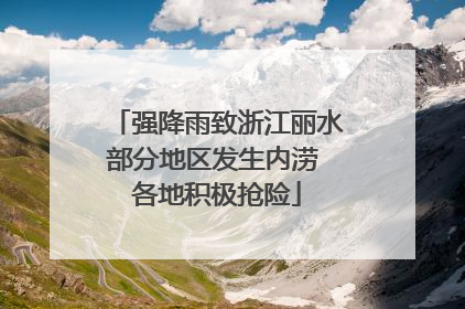 强降雨致浙江丽水部分地区发生内涝 各地积极抢险