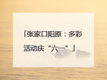 张家口阳原：多彩活动庆“六一”
