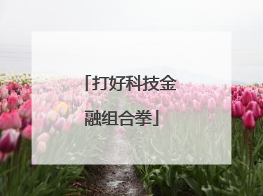 打好科技金融组合拳