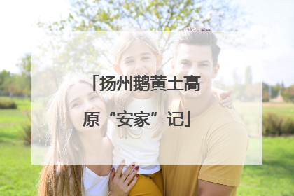 扬州鹅黄土高原“安家”记