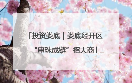 投资娄底｜娄底经开区“串珠成链”招大商