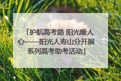 护航高考路 阳光暖人心——阳光人寿山分开展系列高考助考活动
